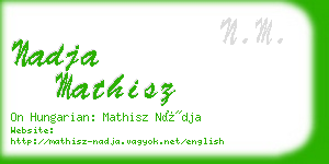 nadja mathisz business card